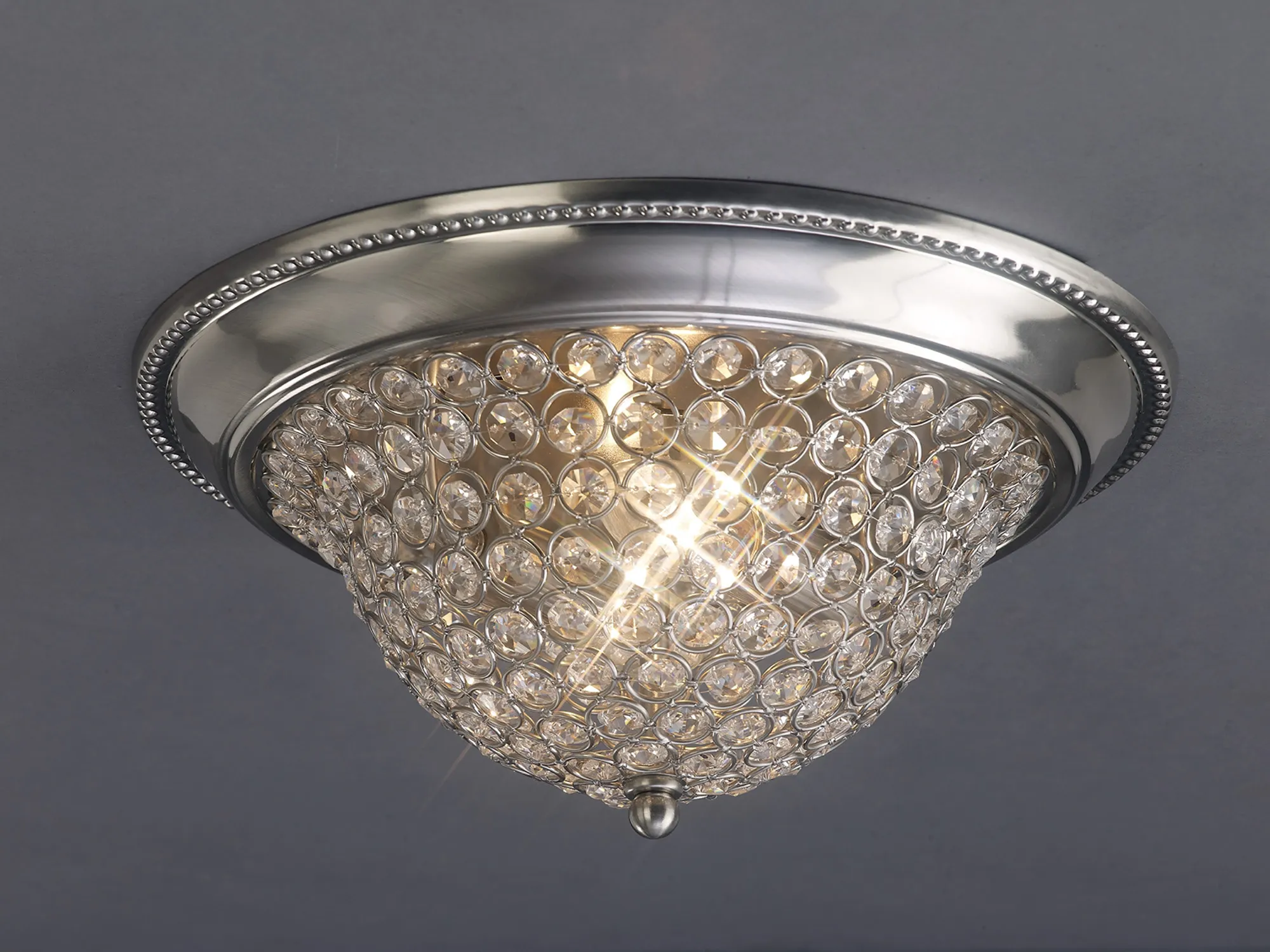 IL31134  Paloma Crystal  Flush Ceiling 2 Light